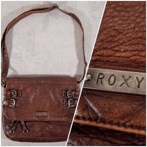 Roxy Brown Distressed & Faded Buckle Purse Bag